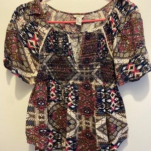 Forever 21 tribal print blouse.